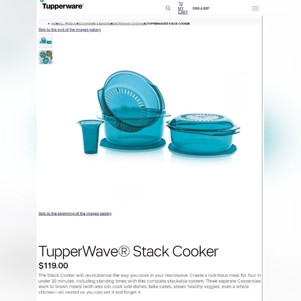 Tupperware TupperWave® Stack Cooker - Cobalt Blue - Picture 13 of 13
